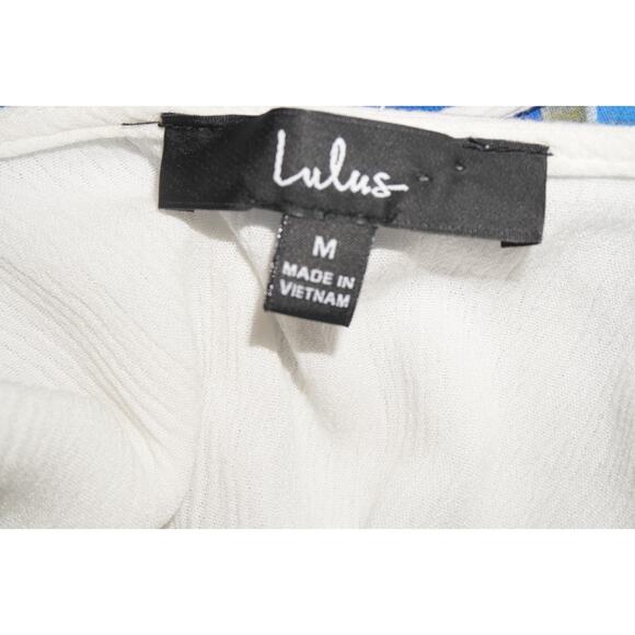 Lulus White Wrap Maxi Dress Flutter Sleeve Tie Waist Slit Boho Women’s M - Picture 15 of 15